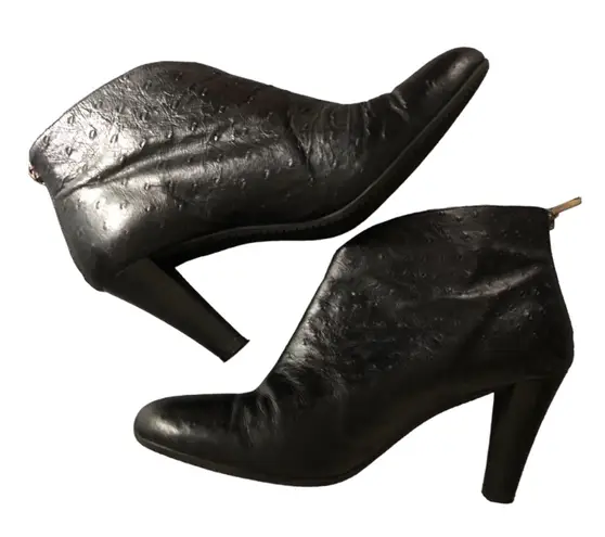 Eric Michael Black Leather Ankle Booties