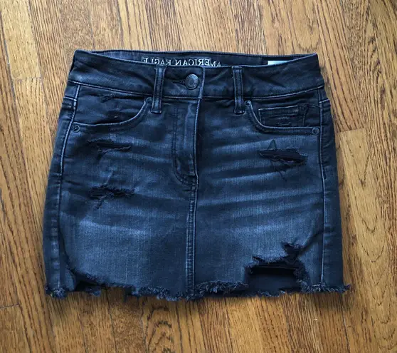 American Eagle Outfitters Jean Ripped Skirt