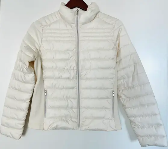 Women's Cream Puffer Jacket Tan Size M