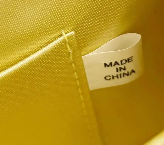 Vintage 80s 90s Gold Yellow Beaded Clutch Shoulder Bag Evening Glam Formal