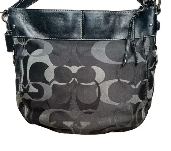 Coach  Zoe Hobo Signature Shoulder Handbag #C1082-F14710 Canvas and leather.