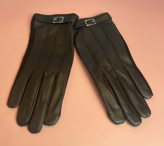 GII Fashion Accessories Black Leather Gloves Touchscreen Size L NWT Size L - Image 1