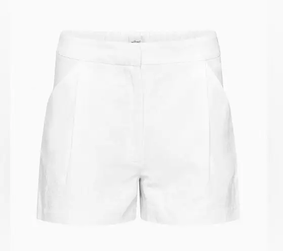 Wilfred NEW NWT Aritzia  Fable Linen Blend Pleated Mini Short in Light Birch