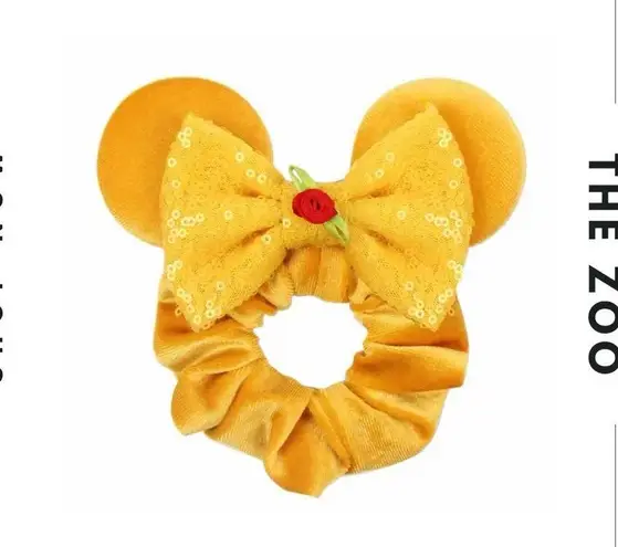 Scrunchie and Hair Clips with Mouse Ears Belle Yellow