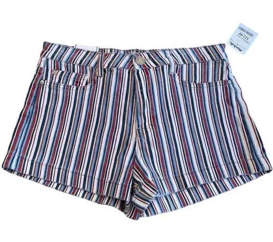 Indigo Rein  Red white blue stripe Jean shorts USA Size 13/14 NEW