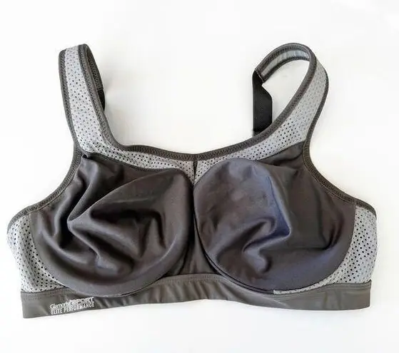 Glamorise Sports Bra 36D Gray Compression Tank Running Sport Elite Performance Size undefined