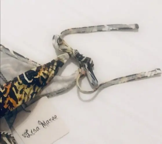 LISA MAREE BIKINI BOTTOM TIE SIDES ANIMALI… Black Size L