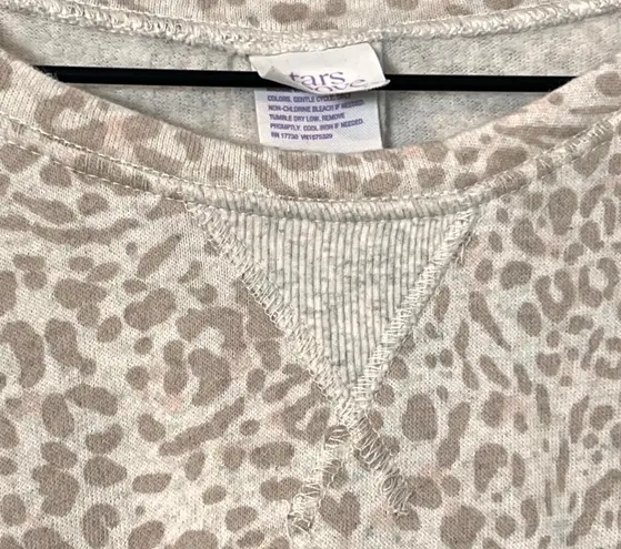Stars Above Short Sleeve Leopard Print Sweatshirt