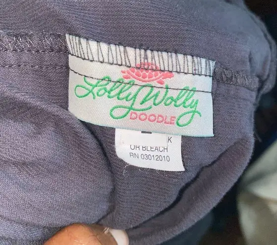 Lolly Wolly Doodle Women’s Gray 3/4 Sleeve Shift Tunic Mini Dress Size Large