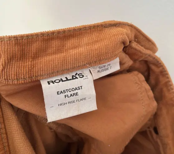 Rolla's ROLLA’S Eastcoast Flare Stretch Corduroy High Rise Jeans Tan Brown