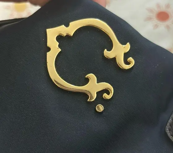 Navy Canvas Shoulder Bag Blue