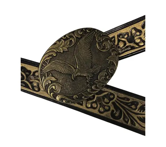 Vintage Eagle Belt Buckle Kaymen B. Vintage Rodeo Western 34 Gold Fits 33