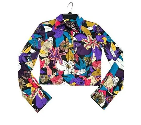 Miss Sixty Luxury Vintage 90's All Over Floral Women Top Blouse Small Rare #P7-5