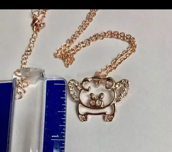 NEW “When Pigs Fly” fashion rose gold necklace