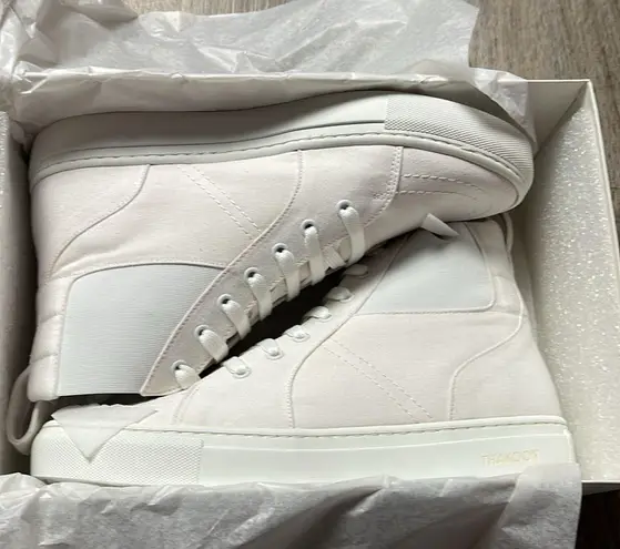 Thakoon High Top Pull On Lace Sneakers Size 9 White