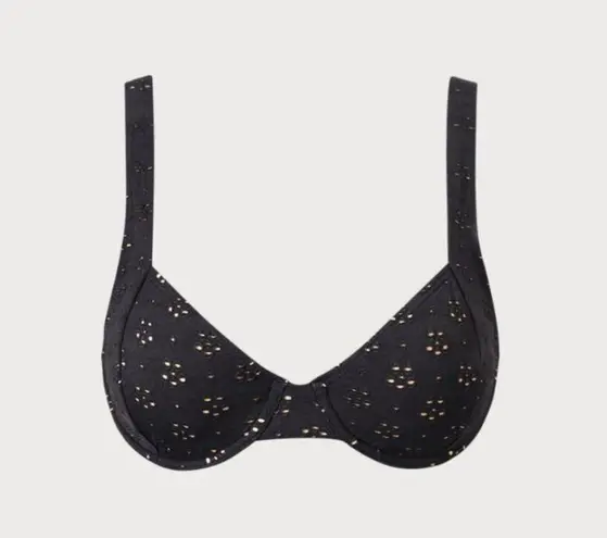 Berlook Black Jacquard Underwire Bikini Top and Black Jacquard Bikini Bottom 55 Size L