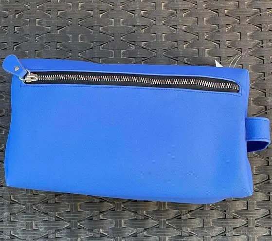 Rae Dunn Blue Travel Cosmetic Makeup Toiletry Bag