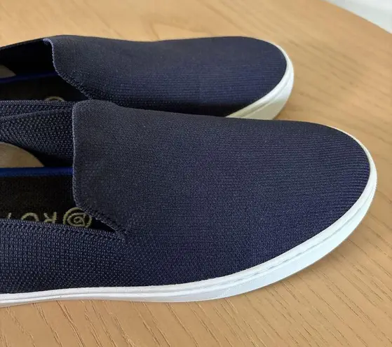 Rothy's  Casual The Original Slip On Sneaker Womens Size 8.5 Navy Knit‎ Shoes