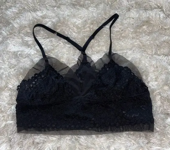 Aerie Black Halter Bralette