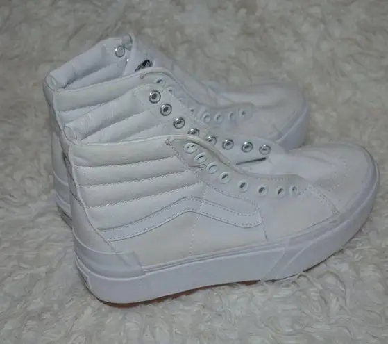 Vans High Tops Sk8-Hi Stacked Platform Sneakers In White Women’s Size 6.5 Like n