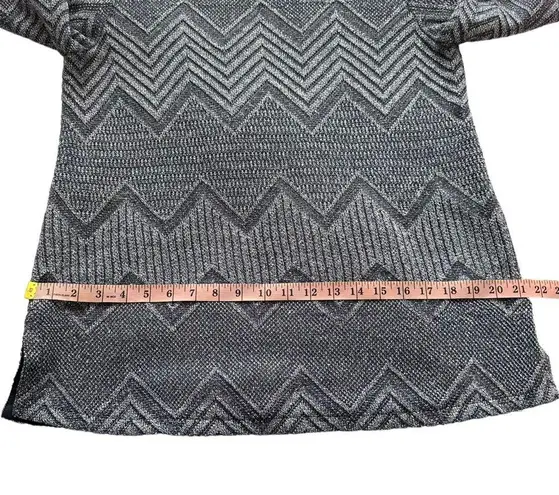 Lafayette 148 New York Sz M Women's Gray Blue Loose Open Knit Semi Sheer Sweater