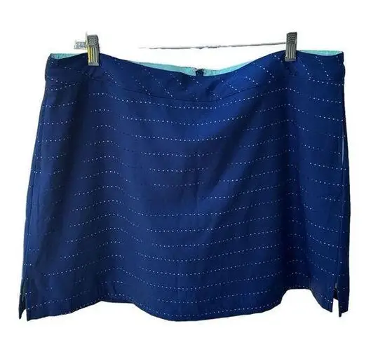 Lady Hagen  Blue Eyelet Turquoise Lined Athleisure Skort Size 16 NWT