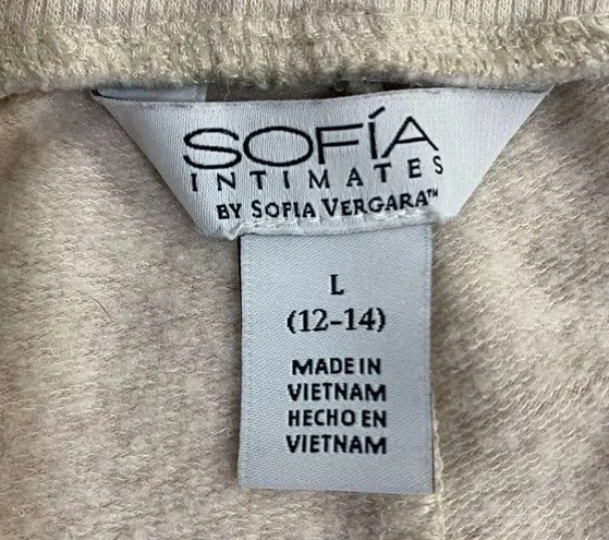 Sofia Vergara  Intimates Jogger Pants Loungewear Soft Modal Size Large Tan Pocket