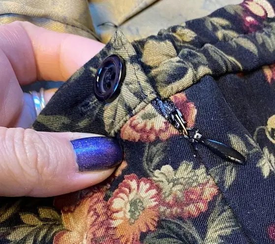 Vintage 1990s First Option High Waisted Floral Grunge Pants Size 4P