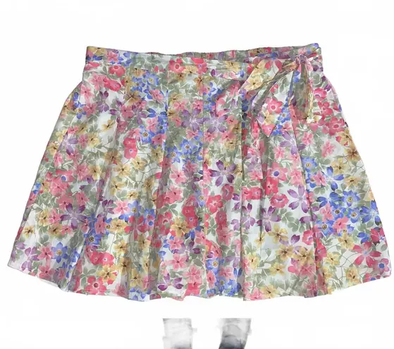 Live 4 Truth Coquette Floral Skirt Womens XL Pink Purple Summer Cottagecore Bow Detail
