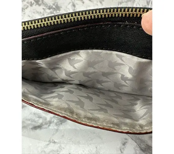 LO & SONS Saffiano Wristlet Pouch Wallet Phone Case Black Leather