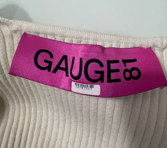 Gauge81 White Wool Blend Mija Ribbed Mini Dress Size Large $660