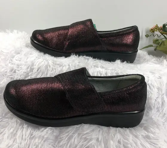 Alegria Lauryn869 Cosmos Metallic Slip-On shoes Size 10 Almond Toes Comfort