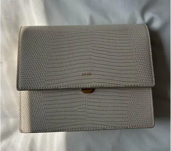 JW Pei Mini Flap Crossbody - Ivory Lizard