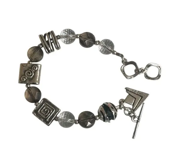 Silpada Sterling Silver Smoky Quartz Crystal Bracelet