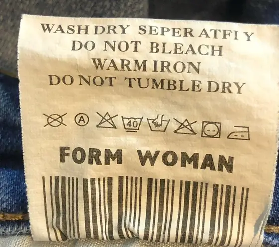 Legend Luxury Denim Design Size 27 Distressed “BAD GIRL” Medium Blue Was…