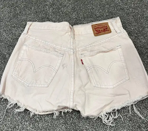 Levi's 501 High-Waisted Shorts Pink