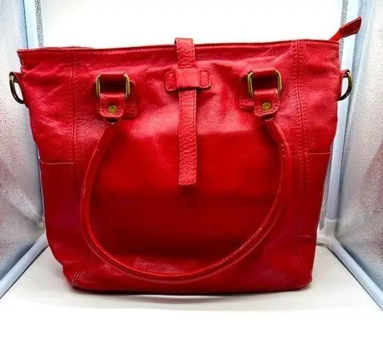 Bright Red Italian Leather Bag | Made in Italy | Borse in Pelle