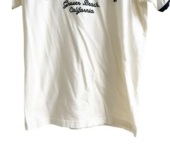 Central Coast Barbell Women’s Cotton Tee Athletic Size XS Cream Black Gym