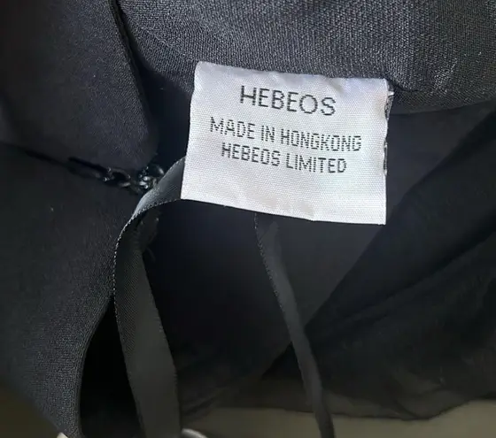 Hebeos Sheath Stretch Crepe Ruched One-Shoulder Sweep/Train Dress, Black