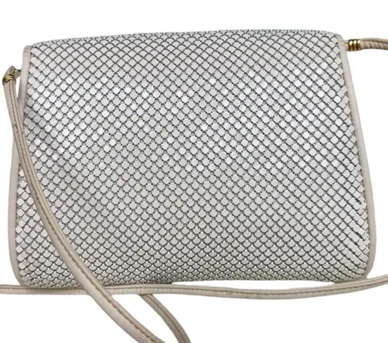 Whiting & Davis Vintage Ivory Metal Mesh Crossbody Bag