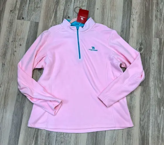 NWT CAMEL CROWN Fleece Jacket 1/4 Zip Long Pullover Sweatshirt XXL Pink