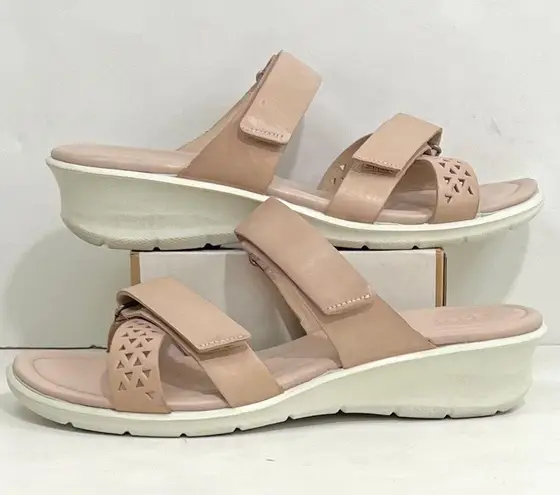 Ecco Felicia Slide Wedge Leather Sandals