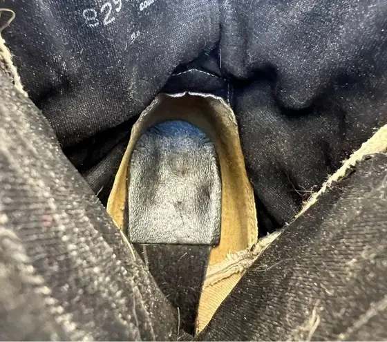 Vintage 80s Acme Cowgirl Western Rockabilly Biker Boots Chain Harness 8 1/2 Size 8.5