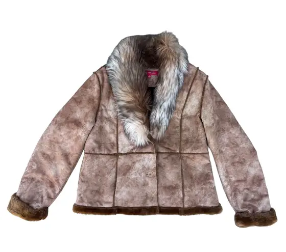 Anne Klein Vintage  Brown Faux Fur Coat