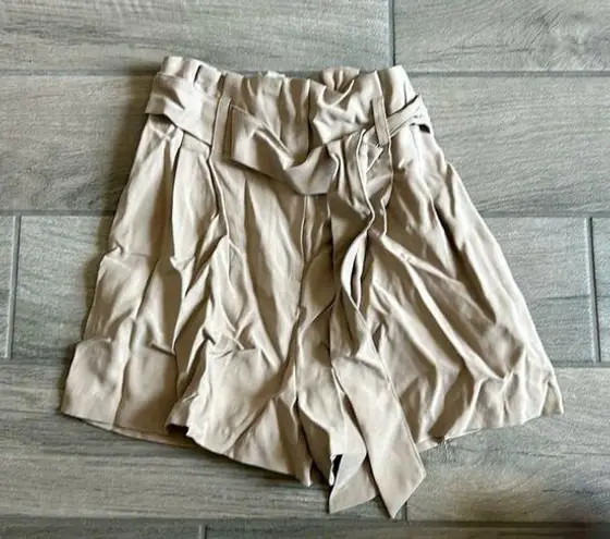 Dynamite  almond tan milanda paper bag waist shorts