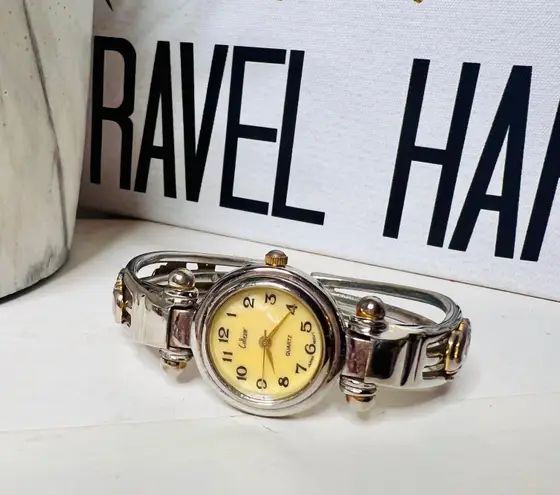 Collezie Silver Elephant Cuff Watch