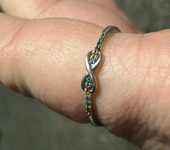 Sterling Silver Ring Autism Support Infinity Dainty Ring Size 10