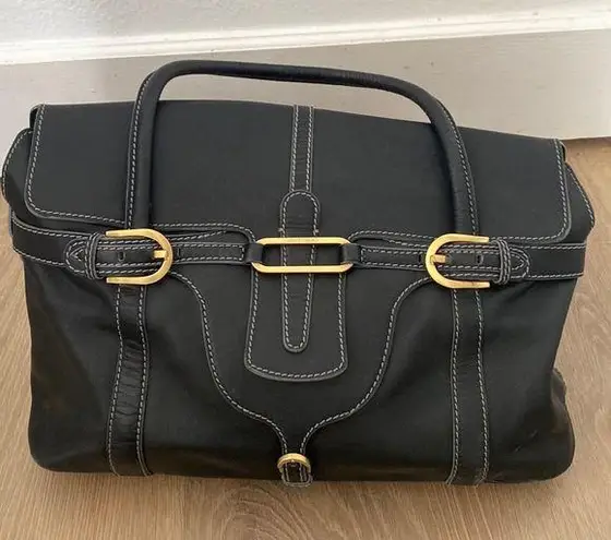 Jimmy Choo Authentic Black Leather Shoulder Bag.