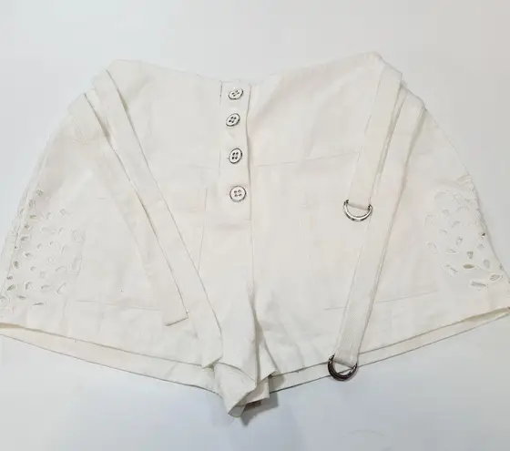 Tularosa  Valentina Embroidered Shorts in White