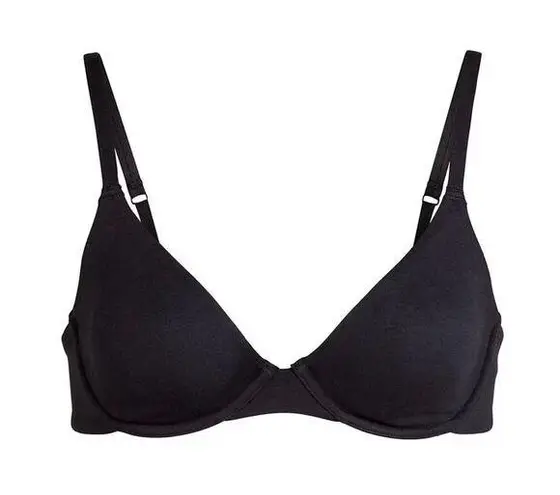 SKIMS Cotton Jersey T-shirt Bra Soot 38D